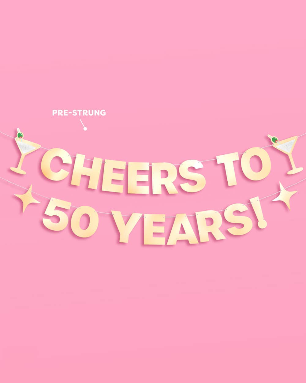 Cheers to 50 Years Banner