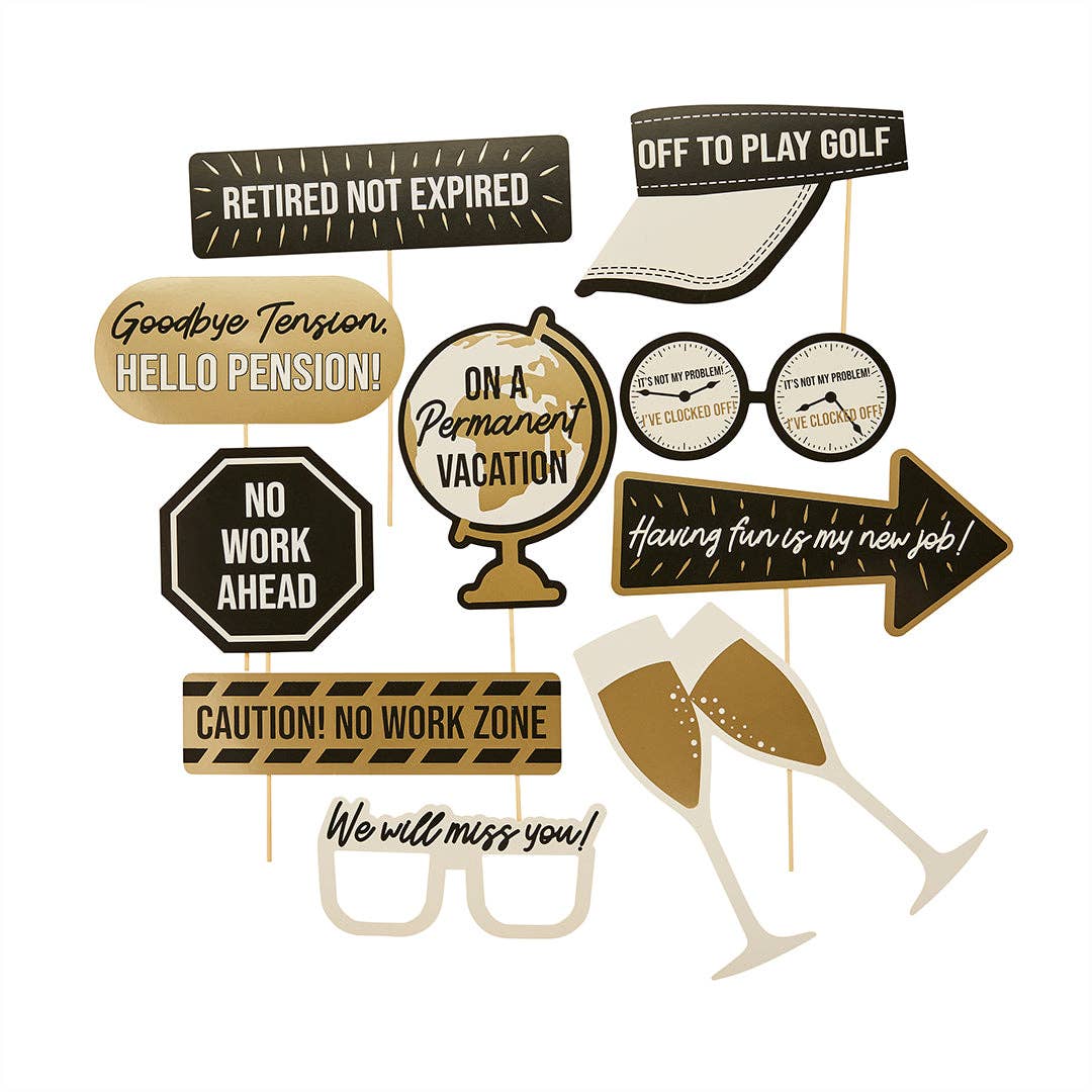 Retirement Photo Booth Props