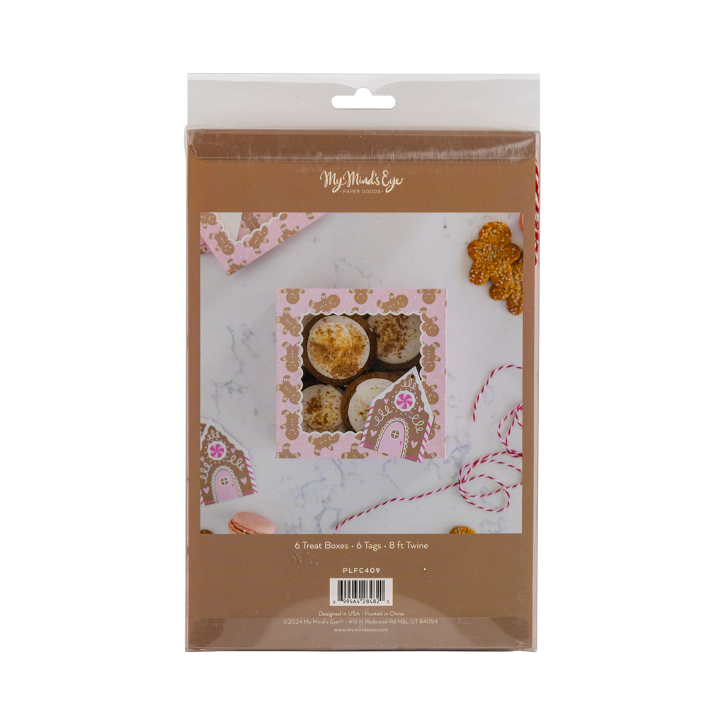 Pink Gingerbread Cookie Boxes