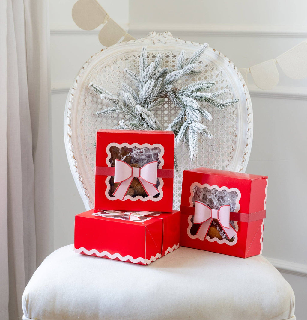 Red and Pink Cookie Box with bow