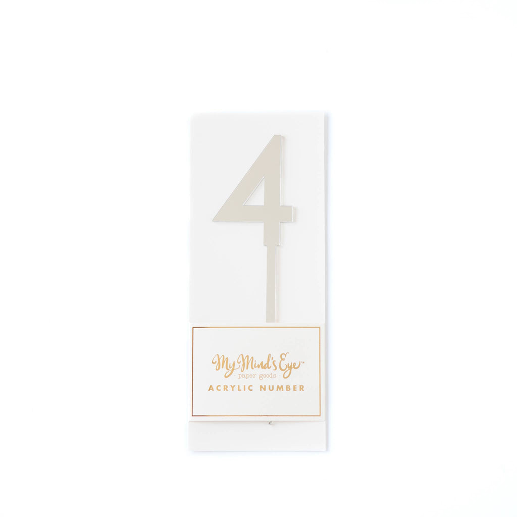 Basic Silver Acrylic Number - 4