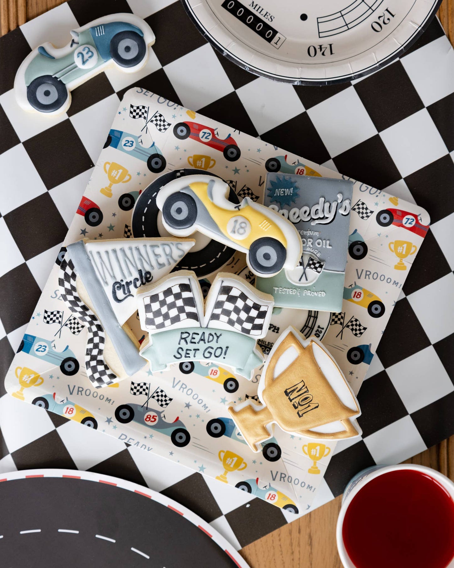 Miles per Hour - Checkered Table Runner