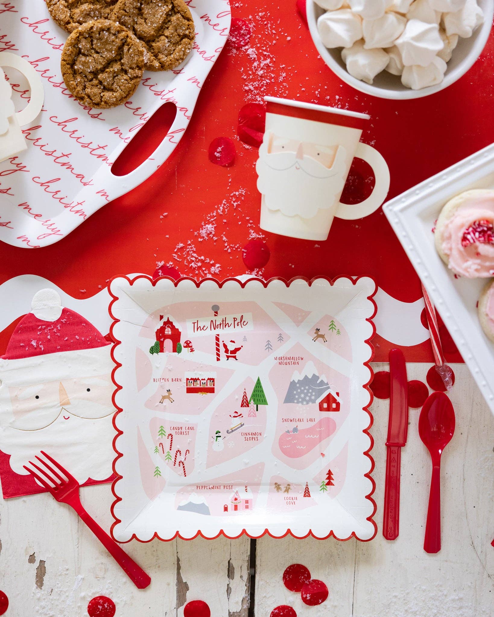 Believe Merry Christmas Script Melamine Tray