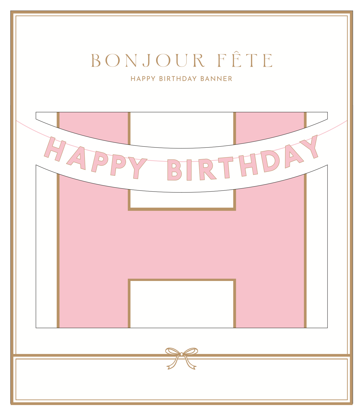 Pink Happy Birthday Banner