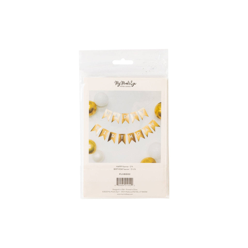 Gold Foil "HAPPY BIRTHDAY" Word Banner