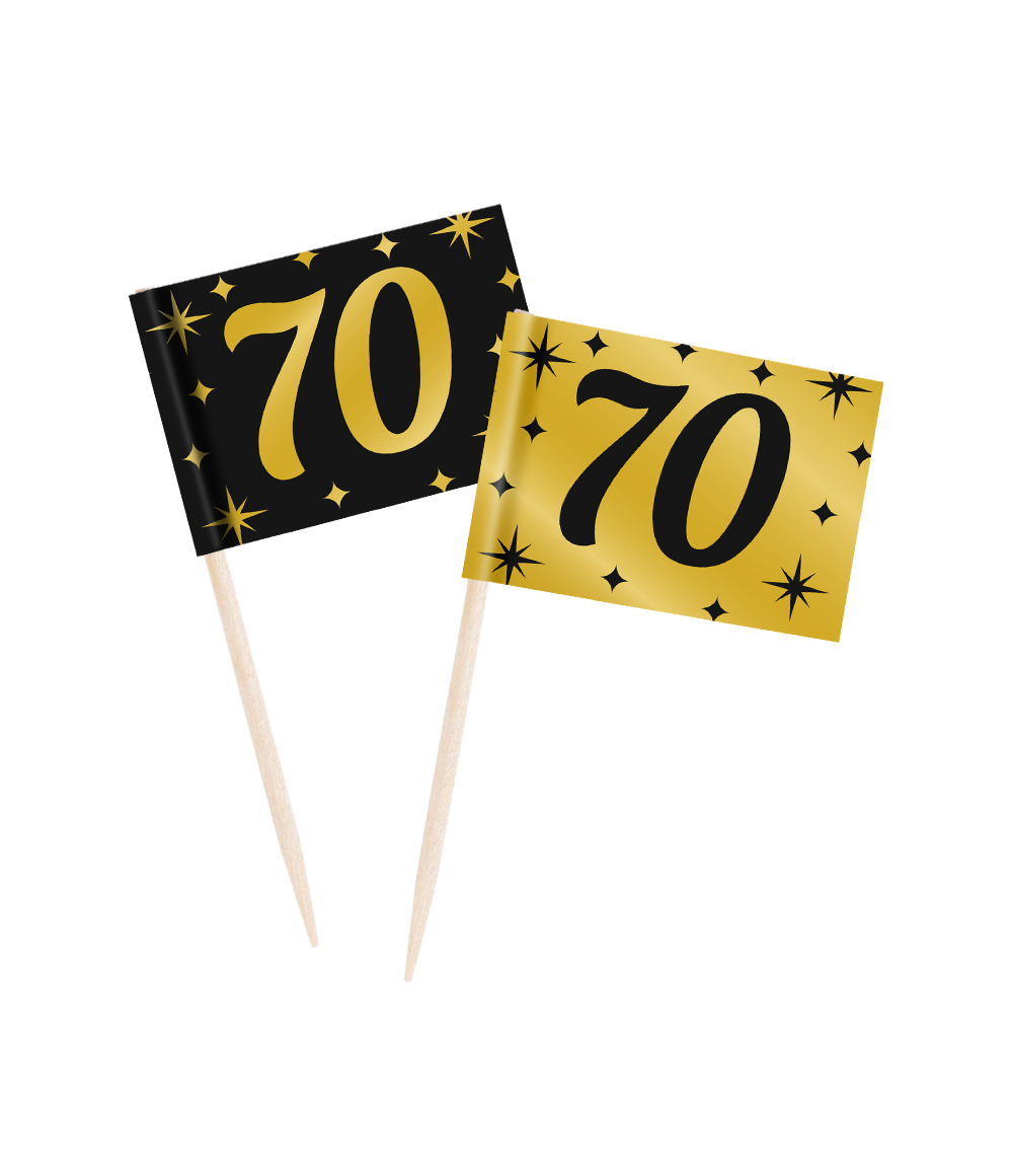 Cheers to 70 Years Cocktail Picks