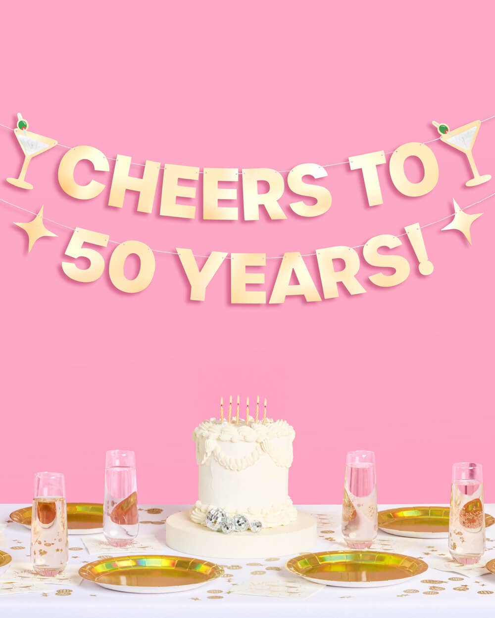 Cheers to 50 Years Banner
