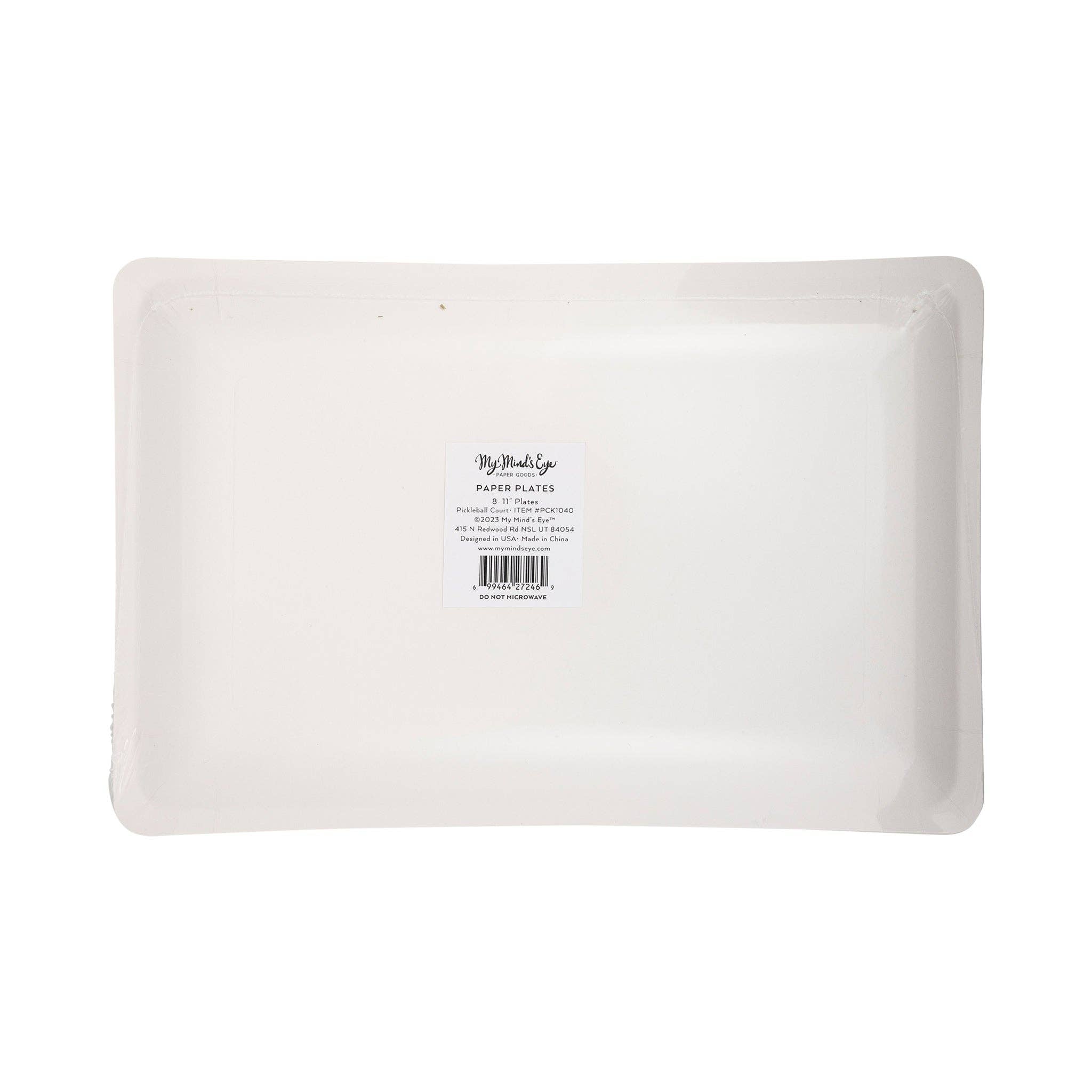 Pickleball Court Shaped Paper Plate