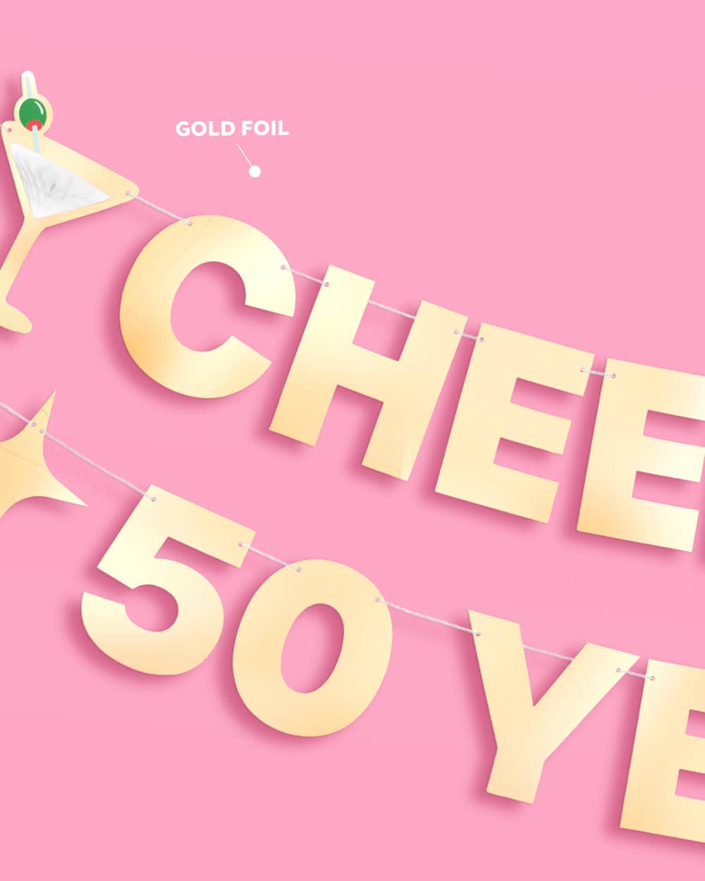 Cheers to 50 Years Banner
