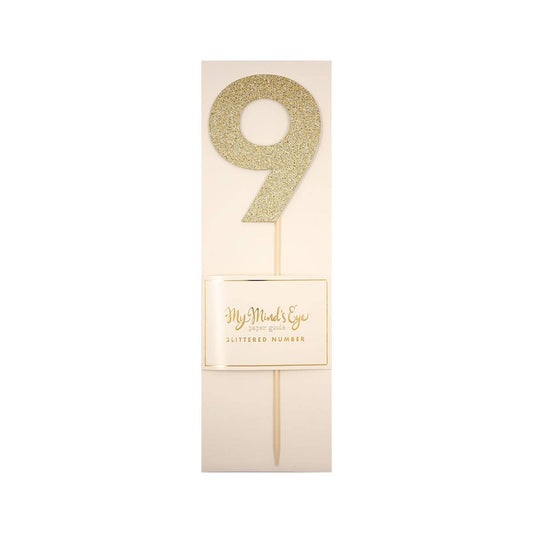 Basic Glitter Number 9