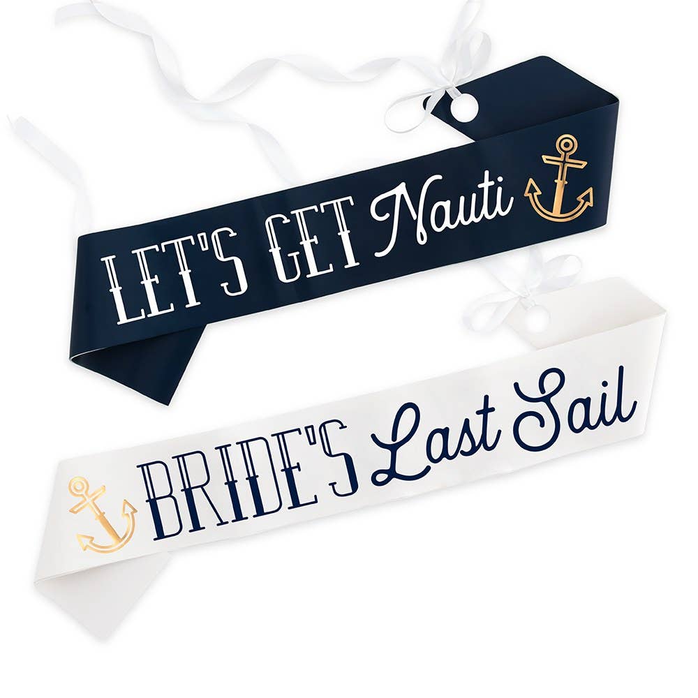 Bachelorette Party Sash - Nautical