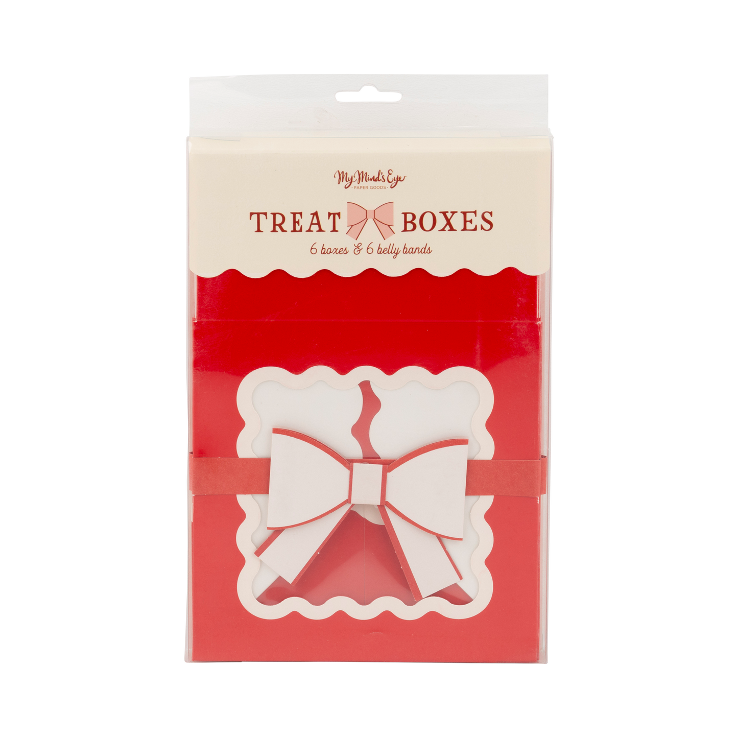 Red Bow Ric Rac Cookie Box