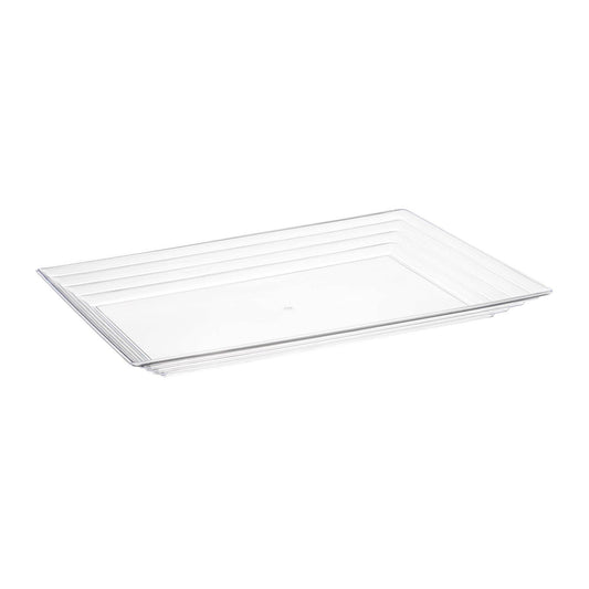 9" x 13" Clear Rectangular Plastic Serving Trays