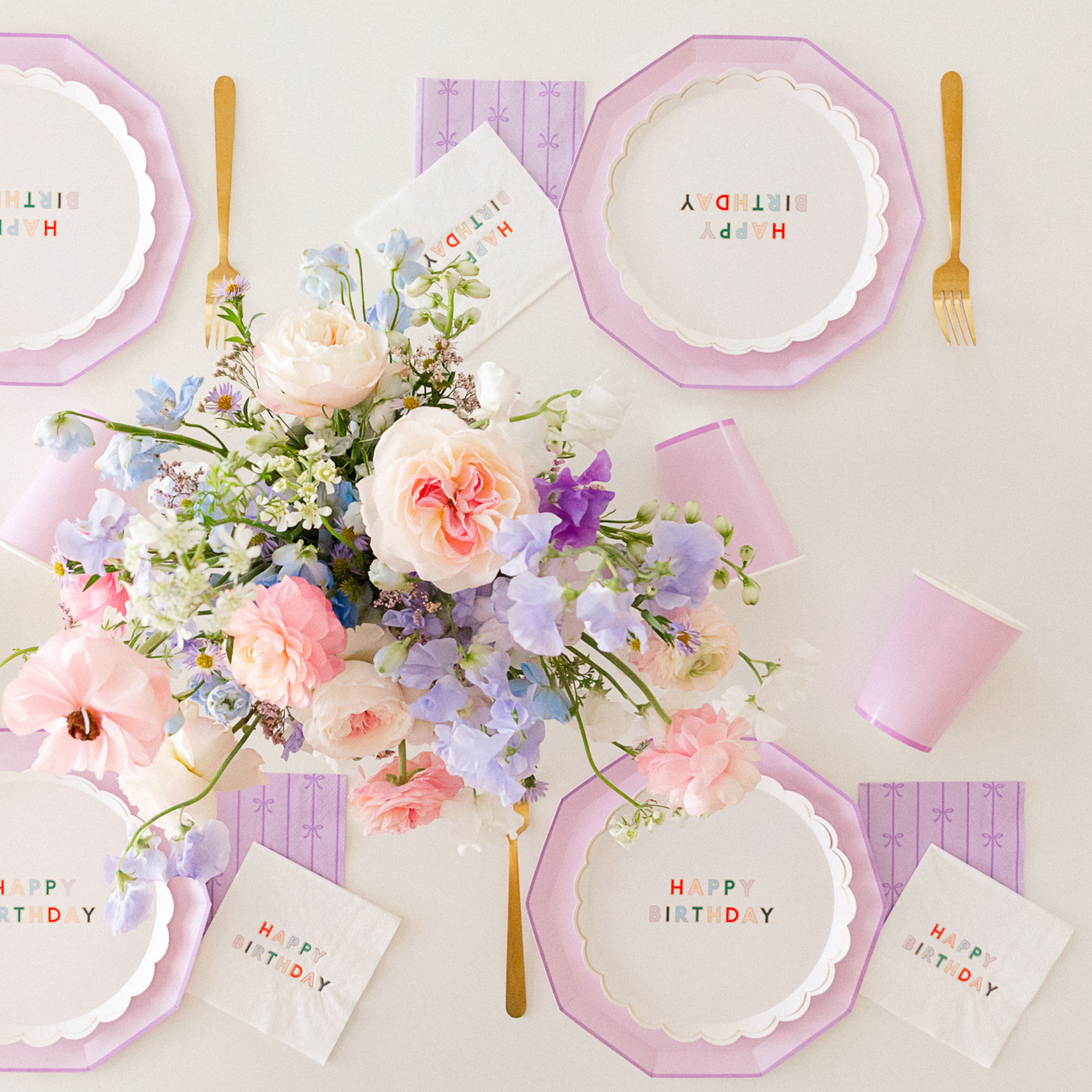 Rainbow Happy Birthday Cocktail Napkins