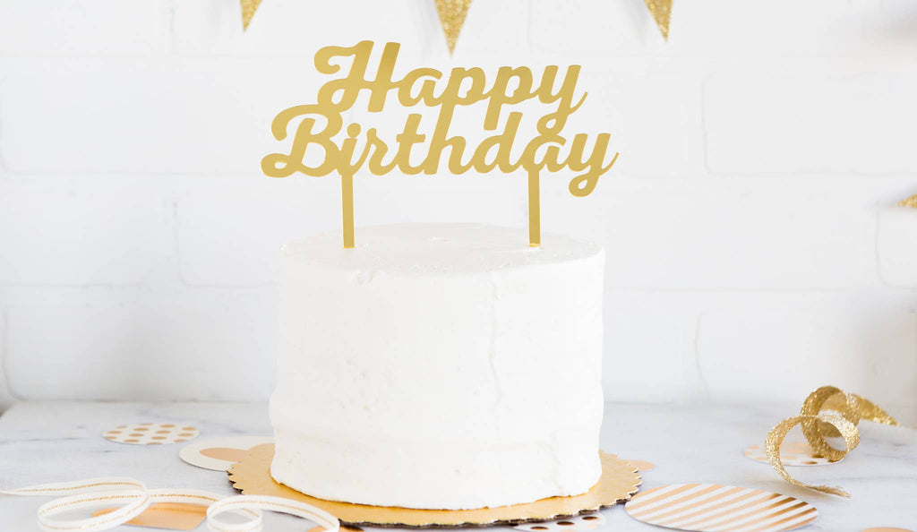 Basic Happy Birthday 
 Cake Topper
