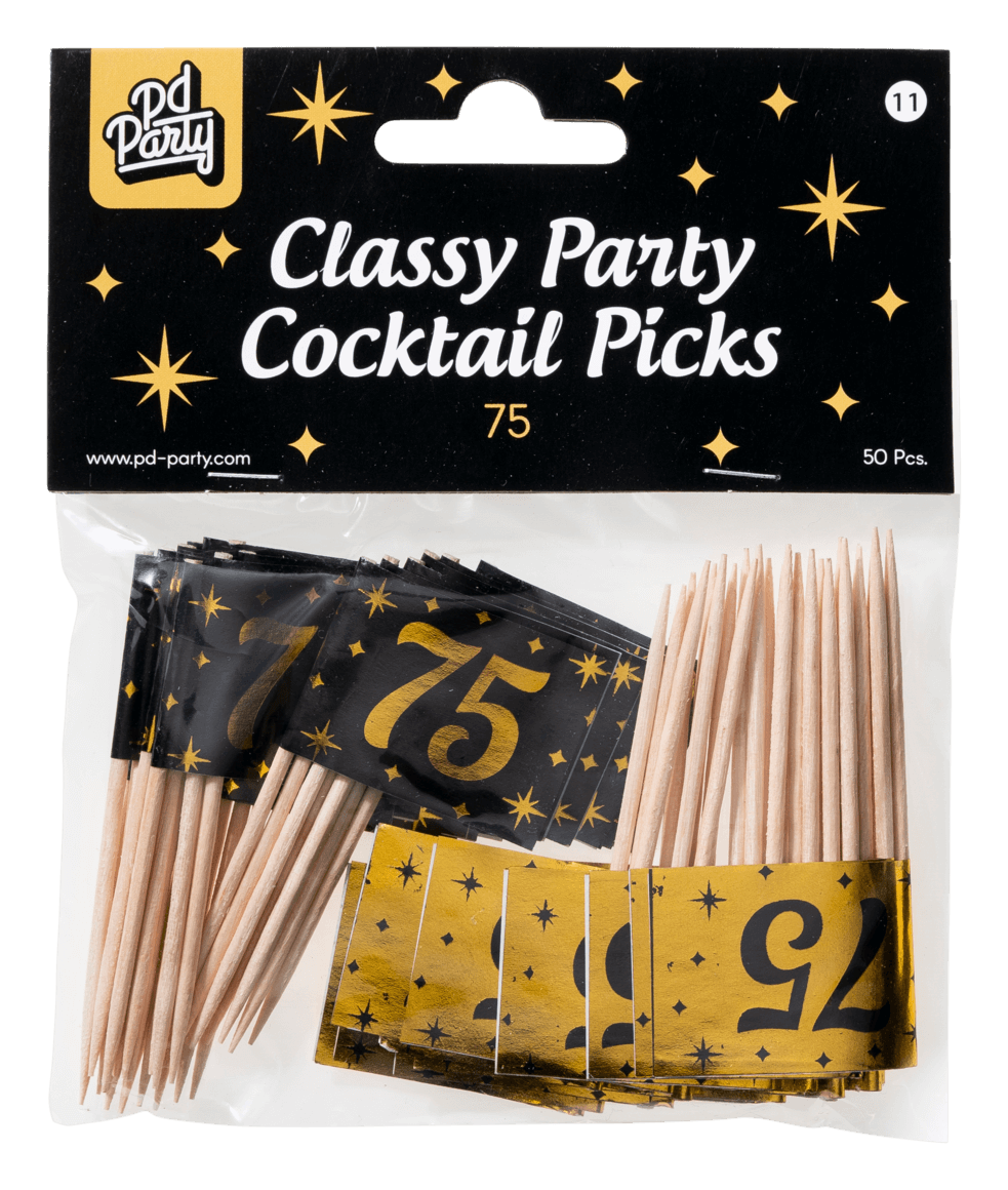 Cheers to 75 Years Cocktail Picks