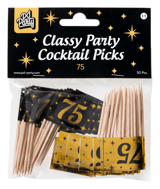 Cheers to 75 Years Cocktail Picks
