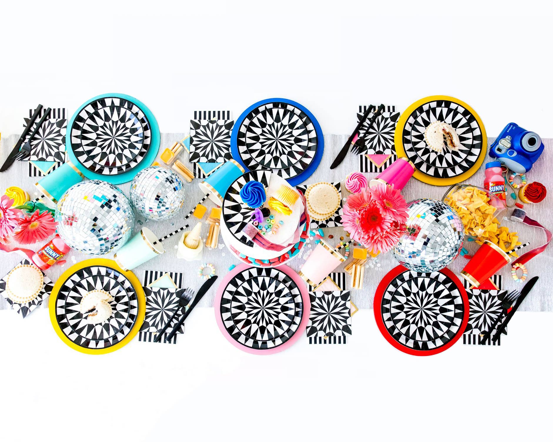 Kaleidoscope Plates - 2 Size Options - 8 Pack