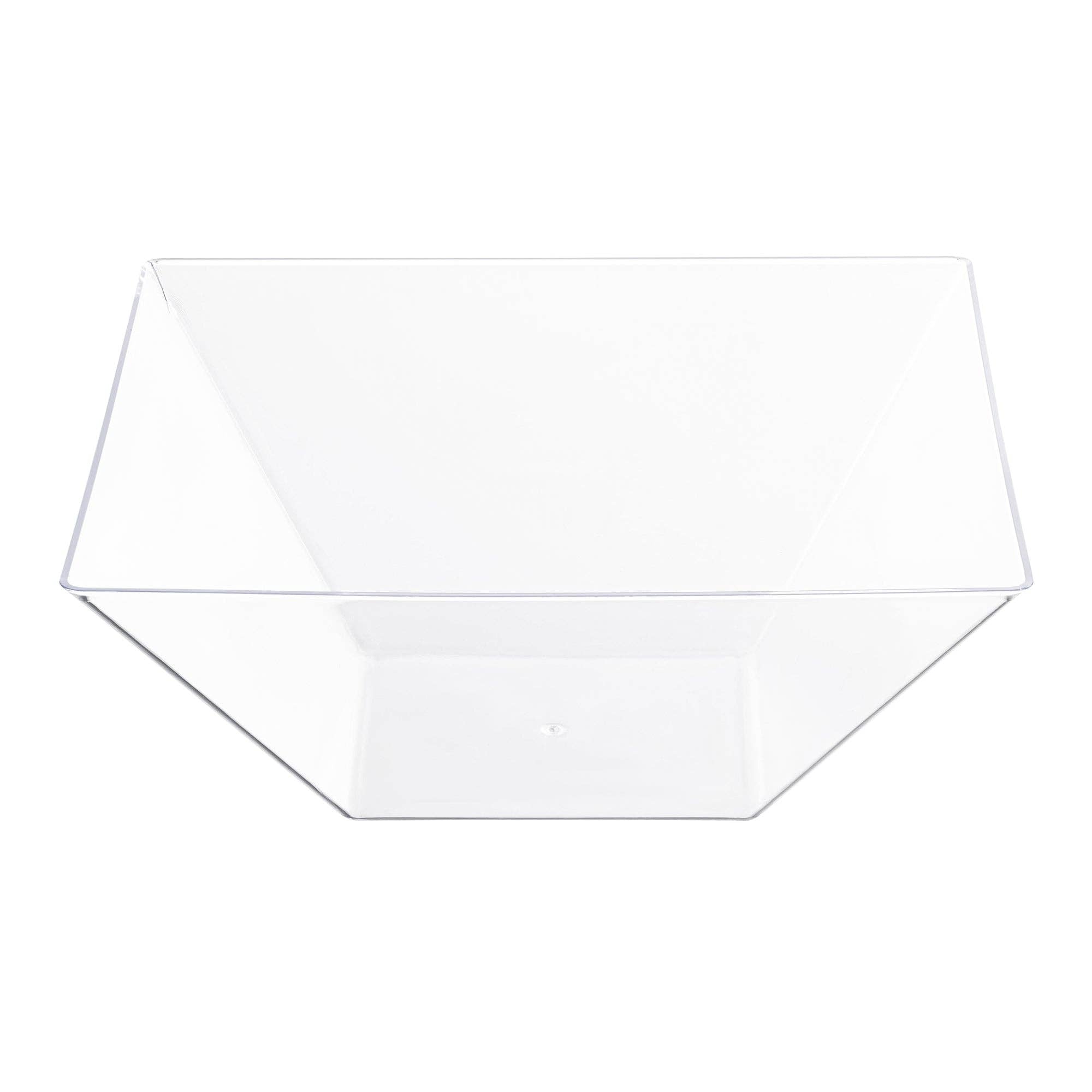 3 qt. Clear Square Plastic Serving Bowls