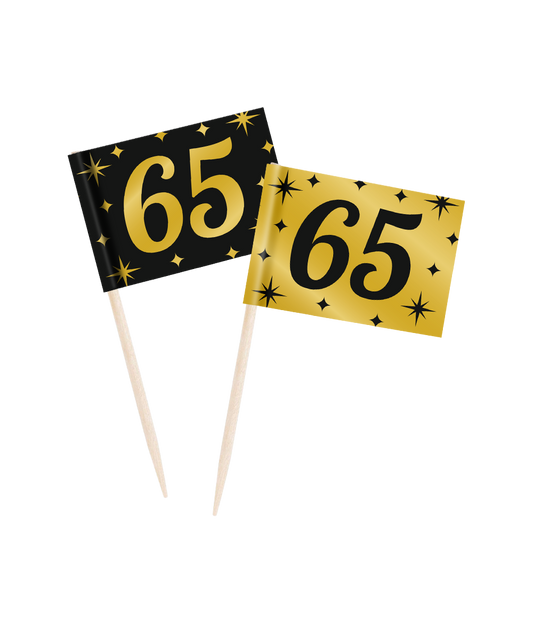 Cheers to 65 Years Cocktail Picks