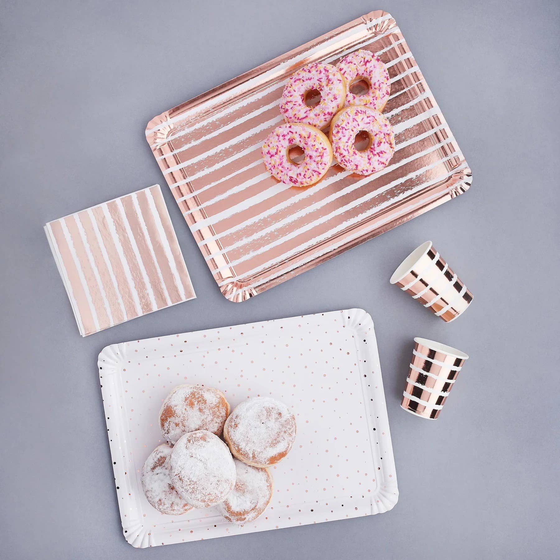 Rose Gold Serving Trays - Set of 4
