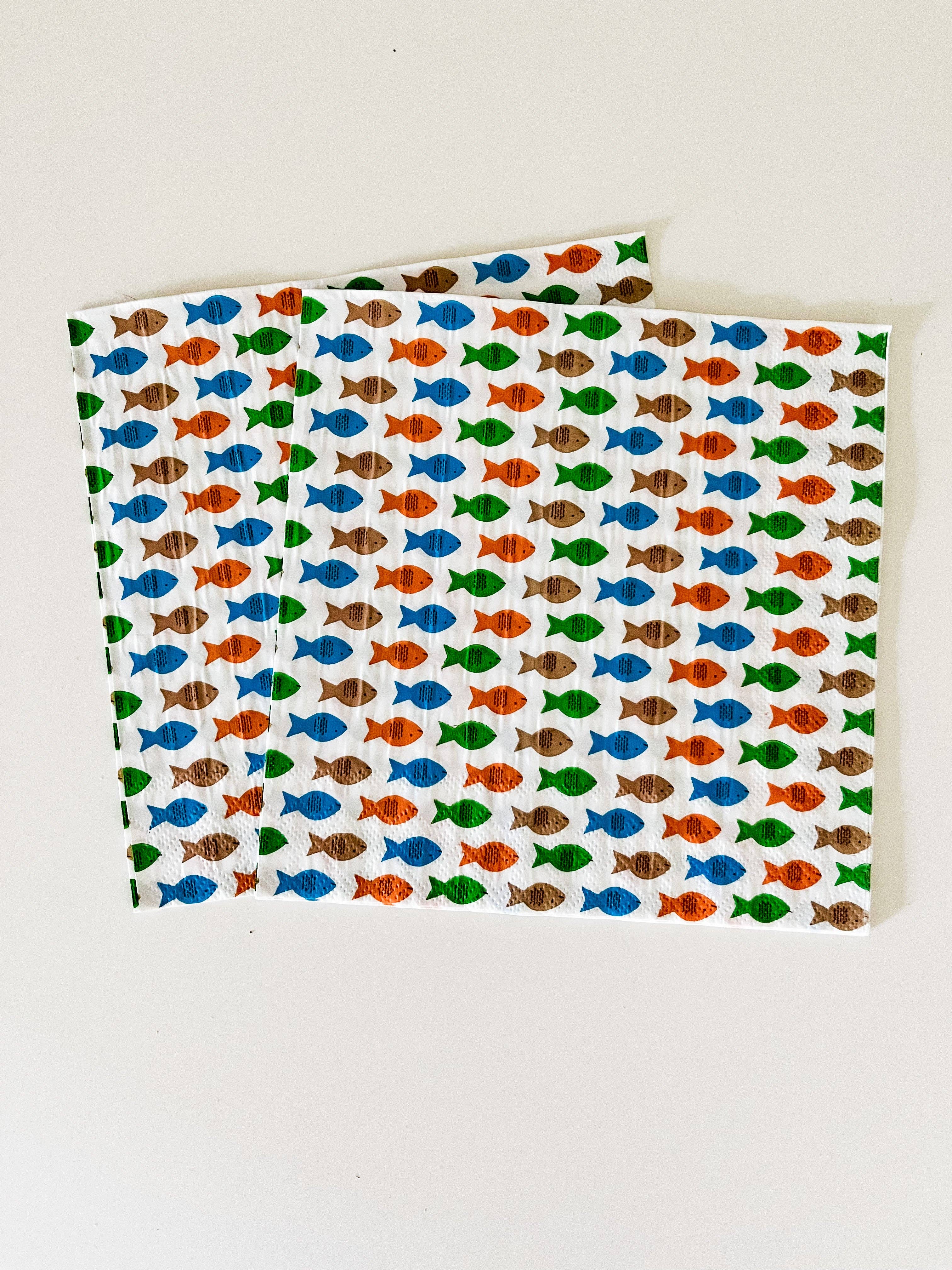 Fishing Napkins - Dinner Sized