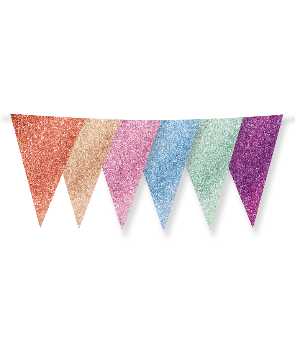 Rainbow Glitter Flag Banner