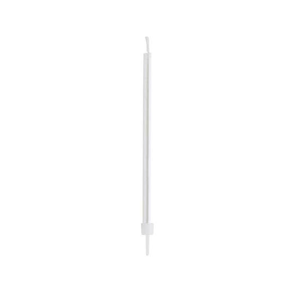 White Skinny Candles & Holders - Set of 12