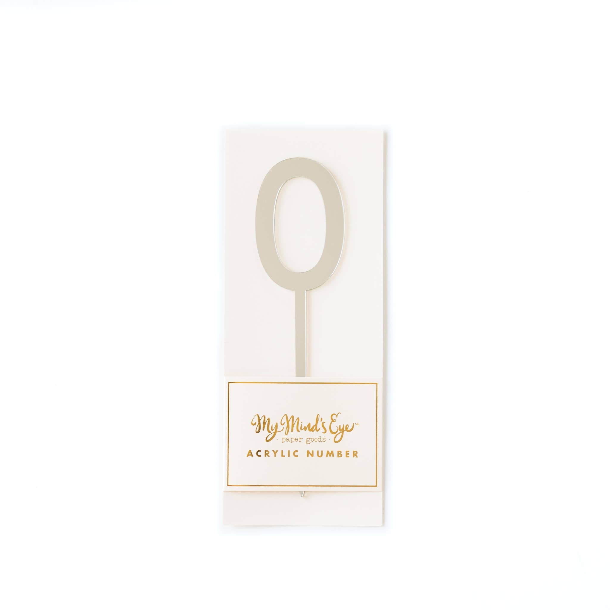 Basic Silver Acrylic Number - 0