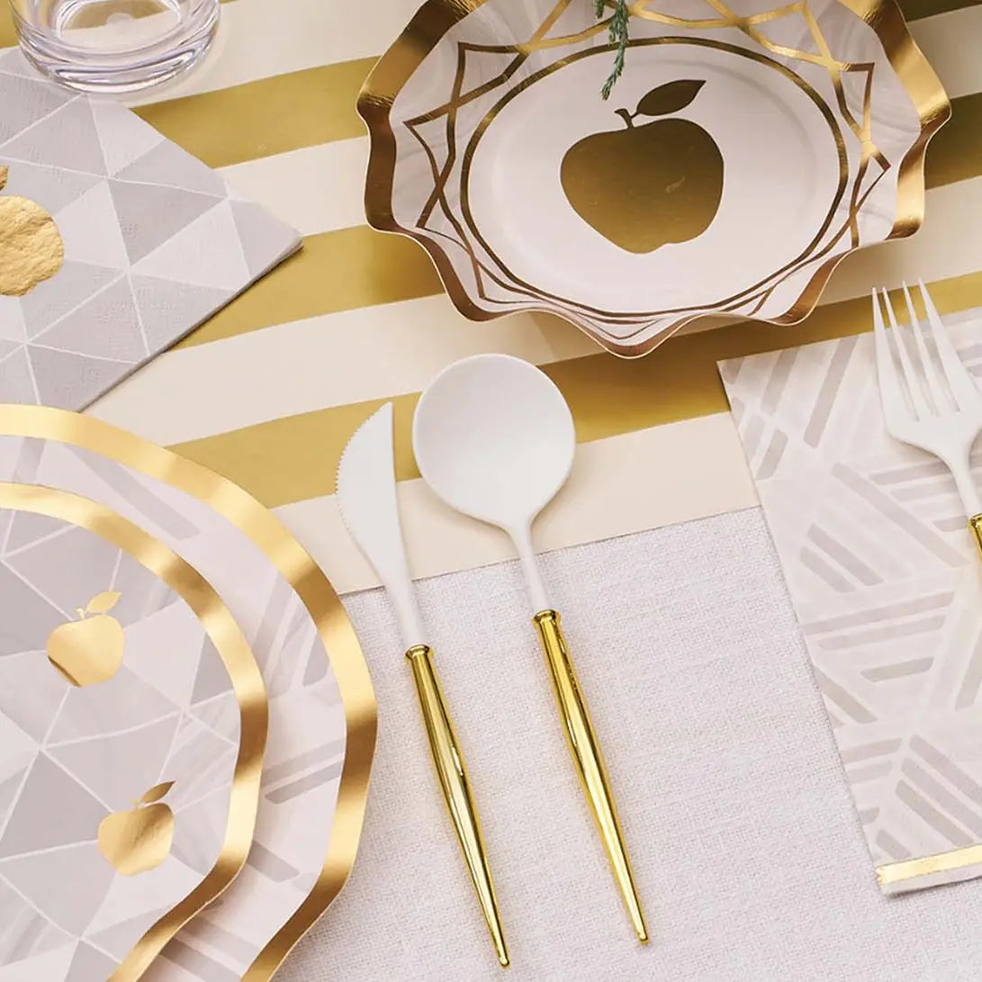 Gold Bella Assorted Plastic Cutlery - 24 Pieces, Service for 8