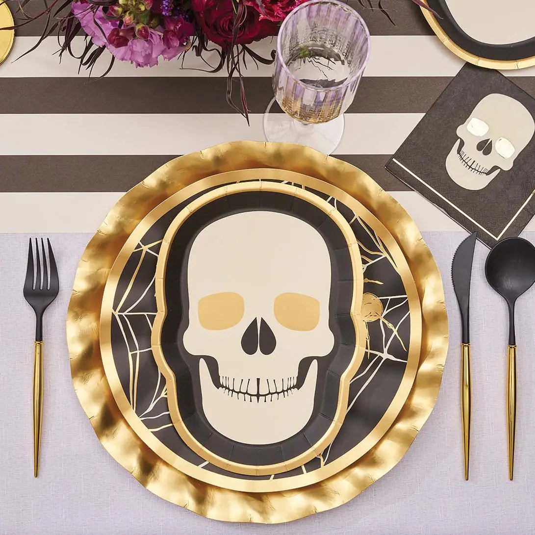 Black & Gold Bella Assorted Plastic Cutlery - 24 Pieces, Service for 8