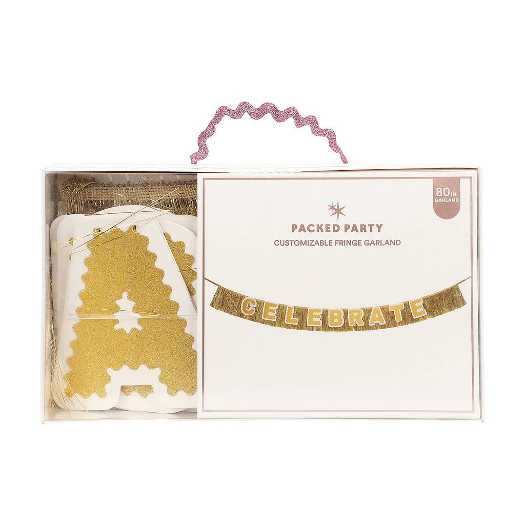 Customize Me Gold Fringe Party Garland