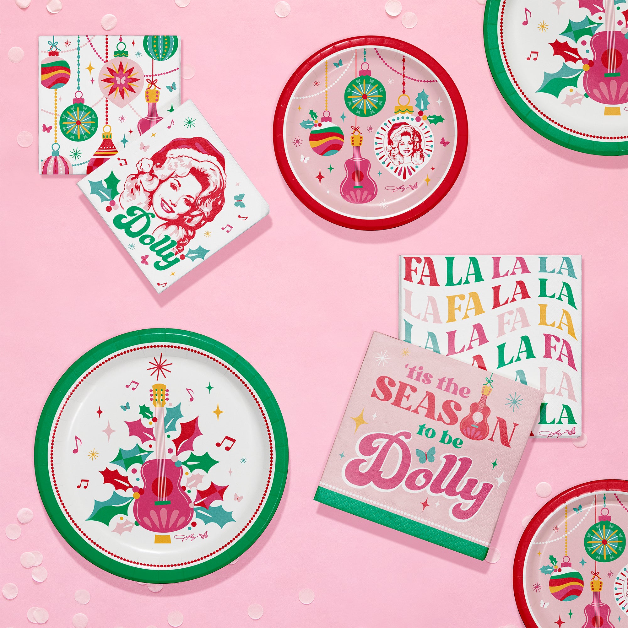 Holly Dolly Cocktail Plates