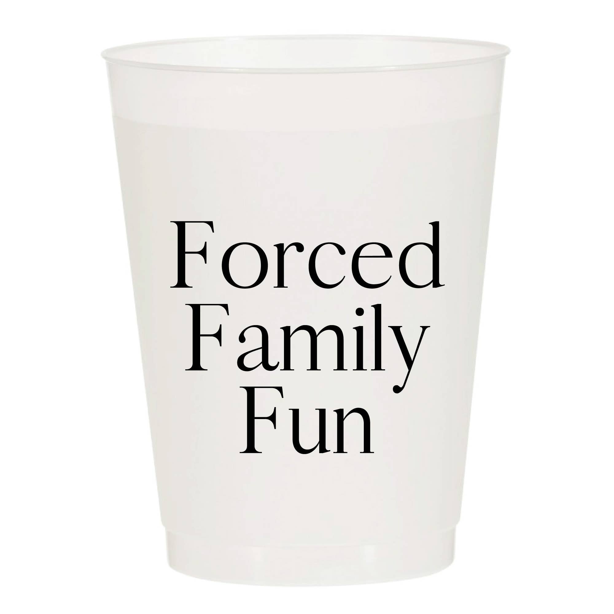 Forced Family Fun Frosted Cups - Set of 6