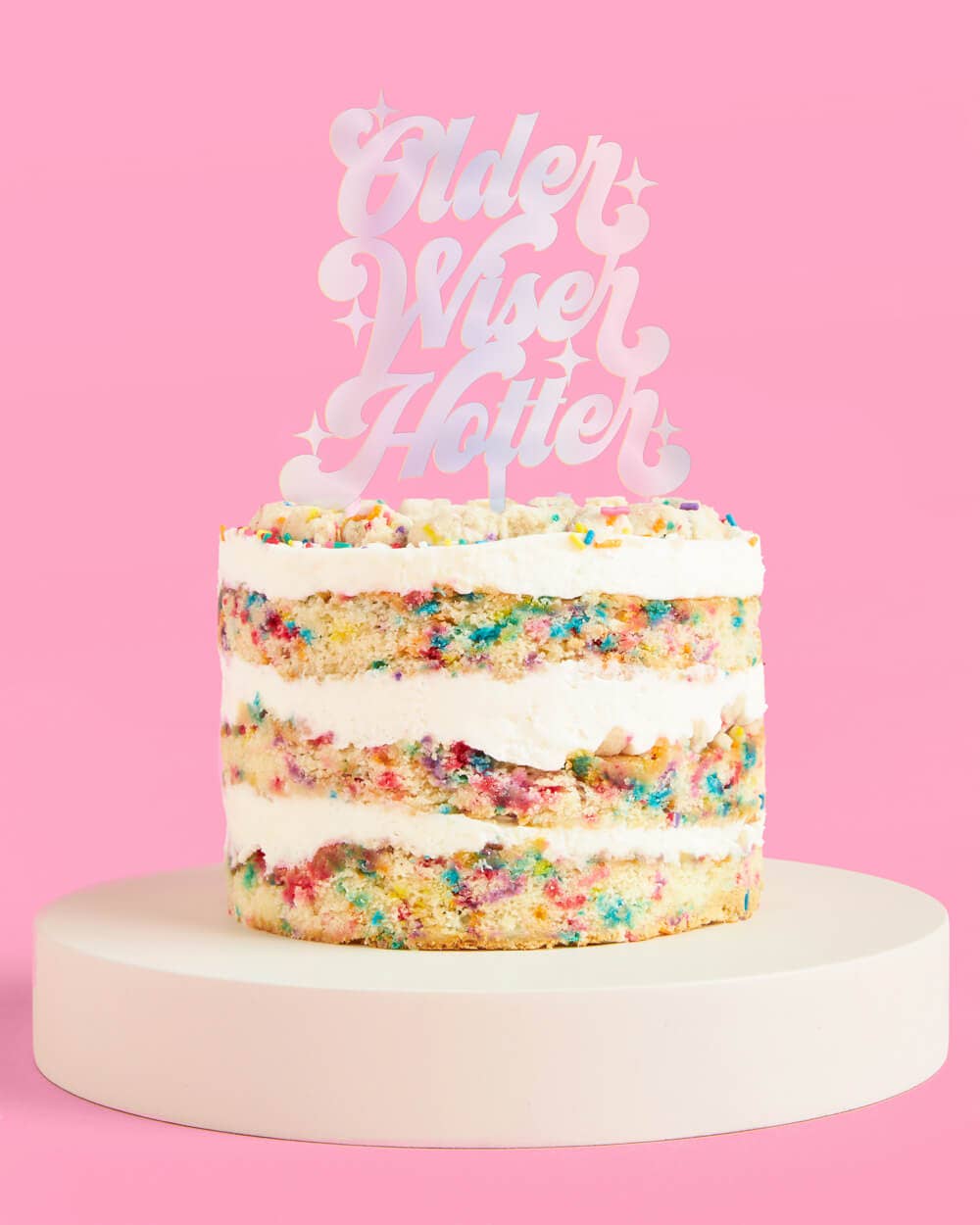 Older, Wiser, Hotter Cake Topper