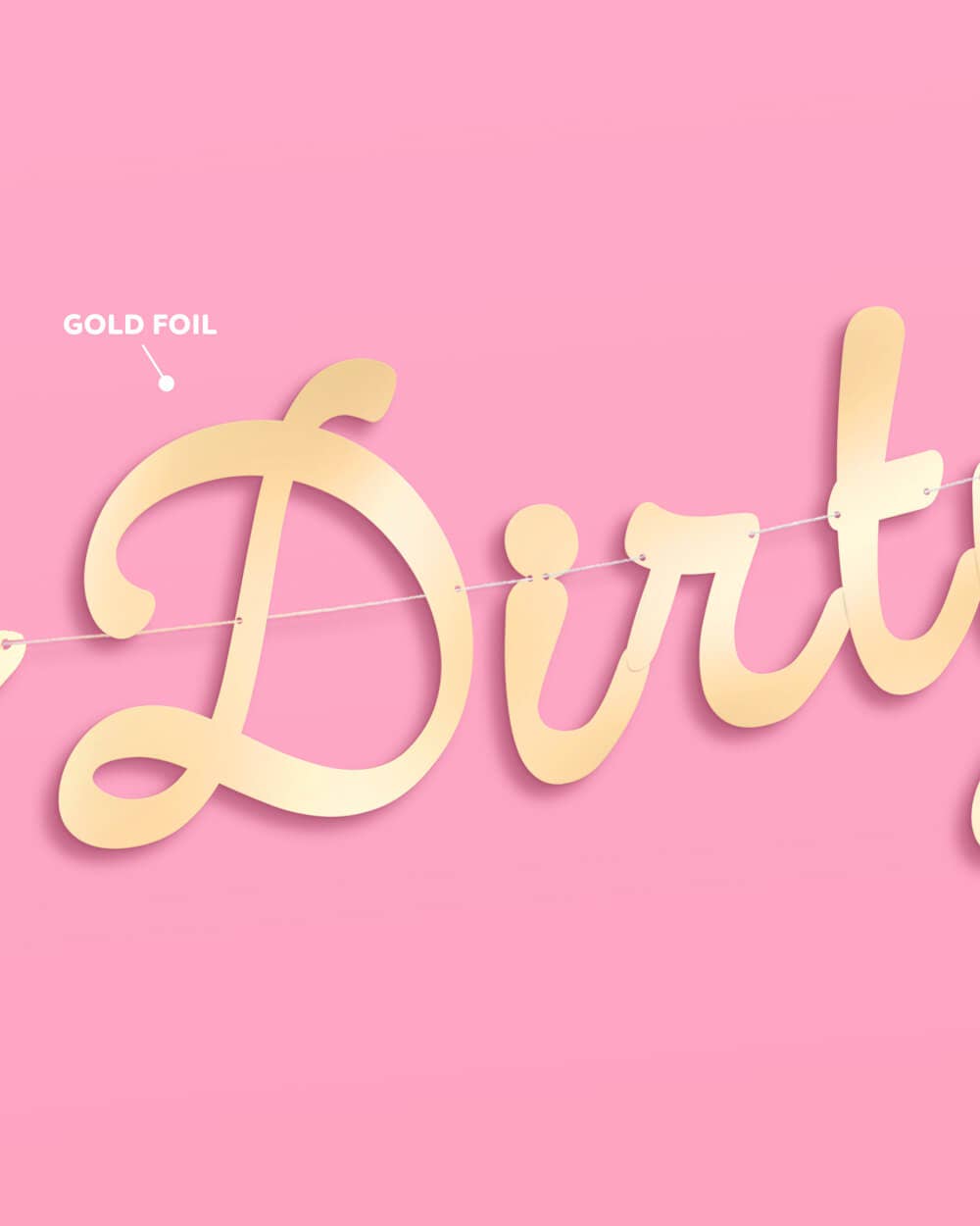 Dirty Thirty Martini Bday Banner