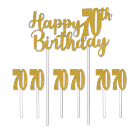 Happy 70th Birthday Cake Topper