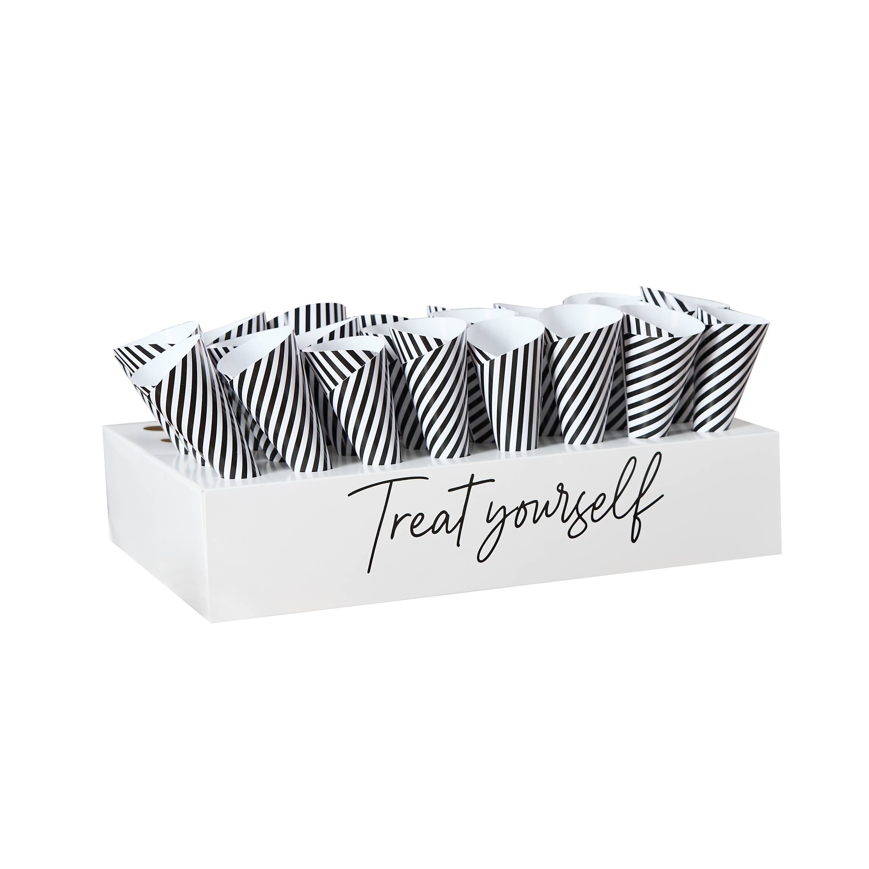 'Treat Yourself' Box Stand + Treat Cones