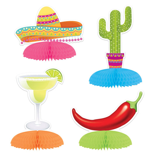 Fiesta Mini Centerpieces - Set of 4