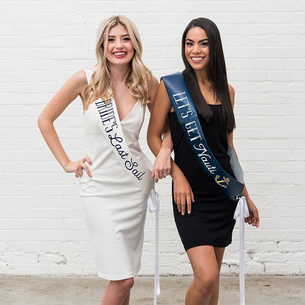 Bachelorette Party Sash - Nautical