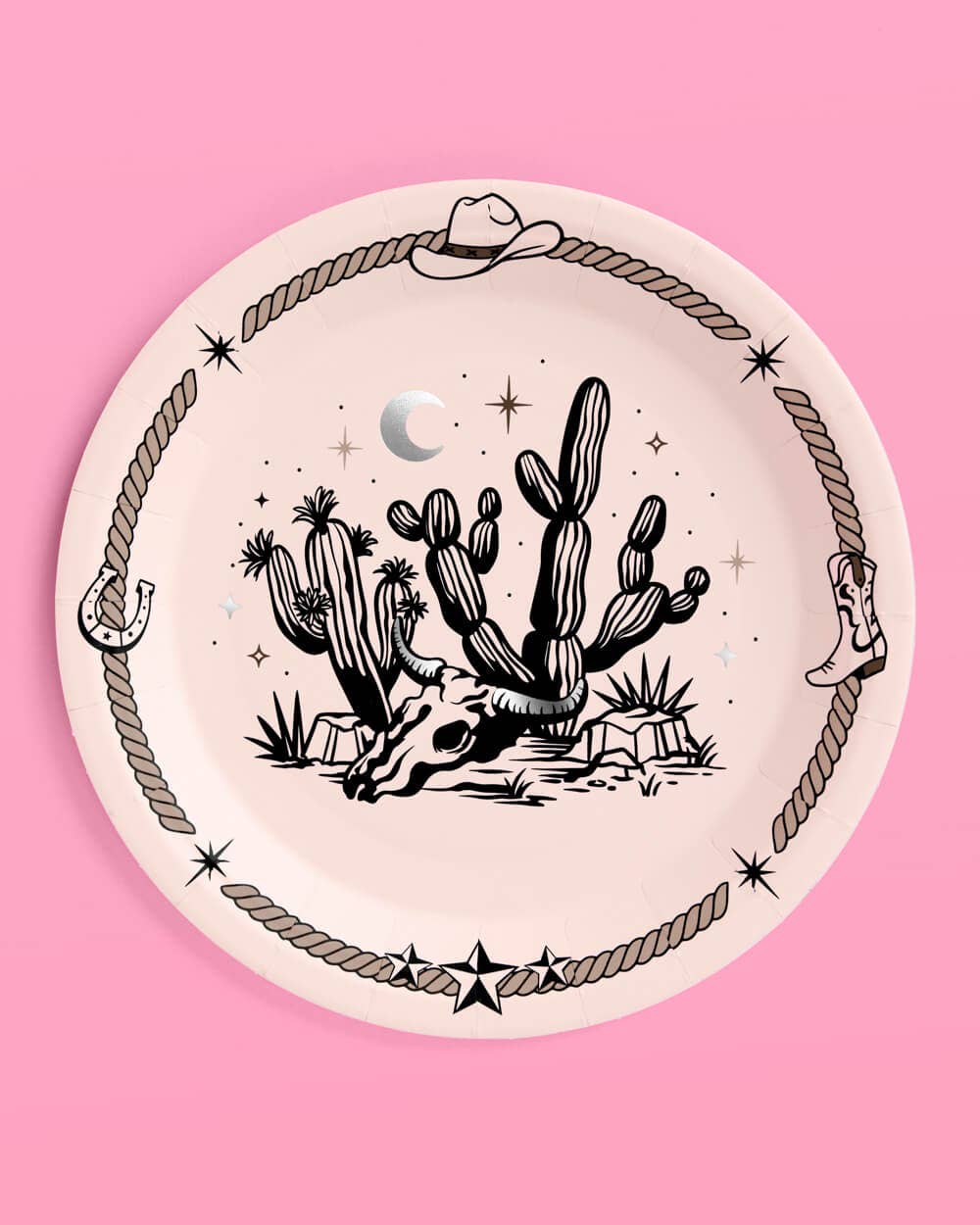 Cowgirl Paper Plates - Set of 24