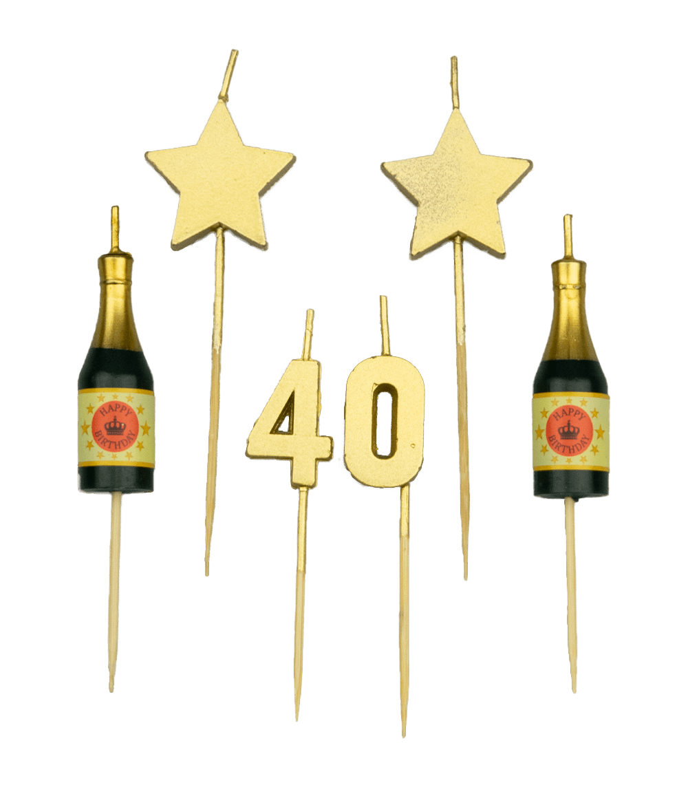 Cheers to 40 Years Candles