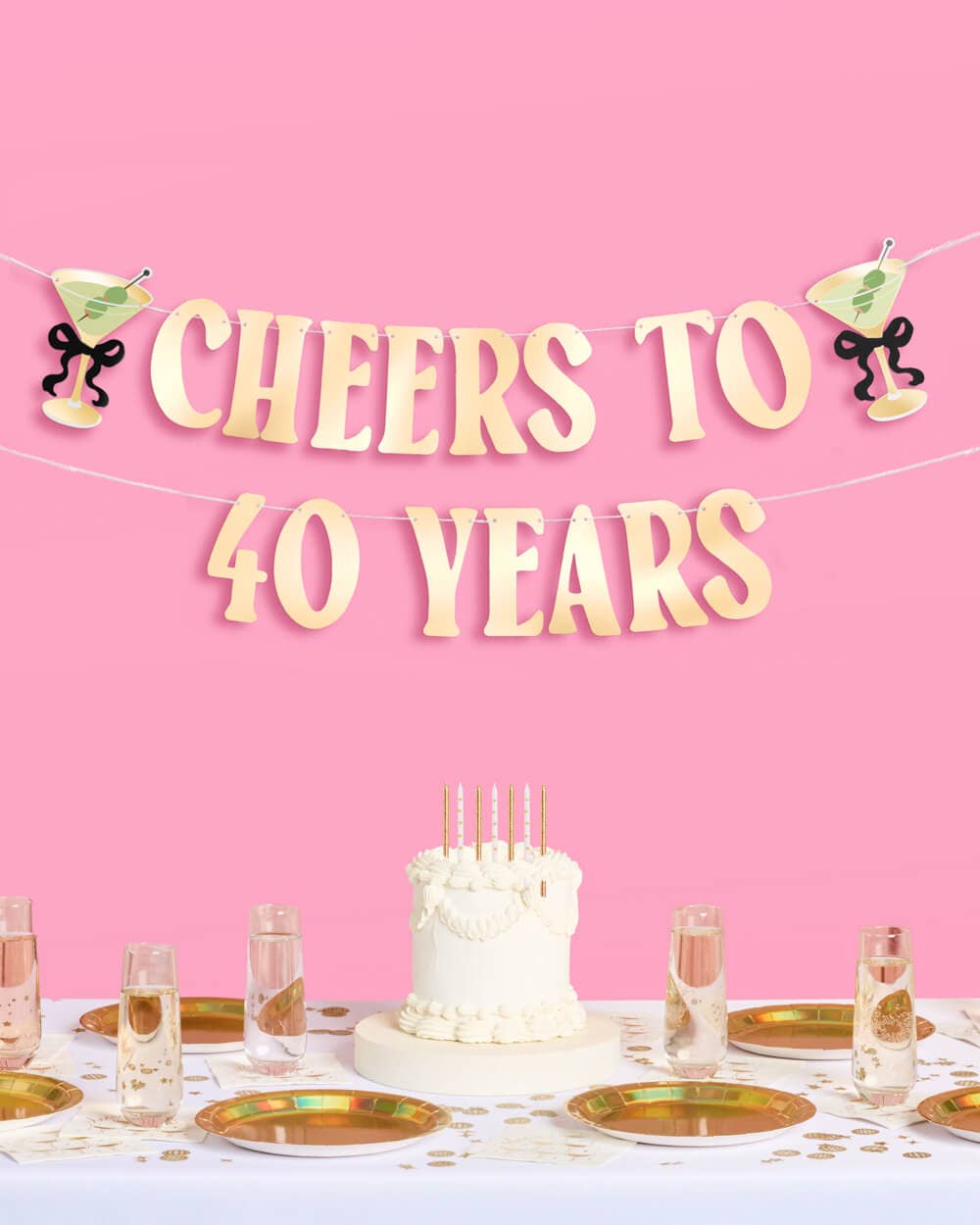 Cheers to 40 Banner