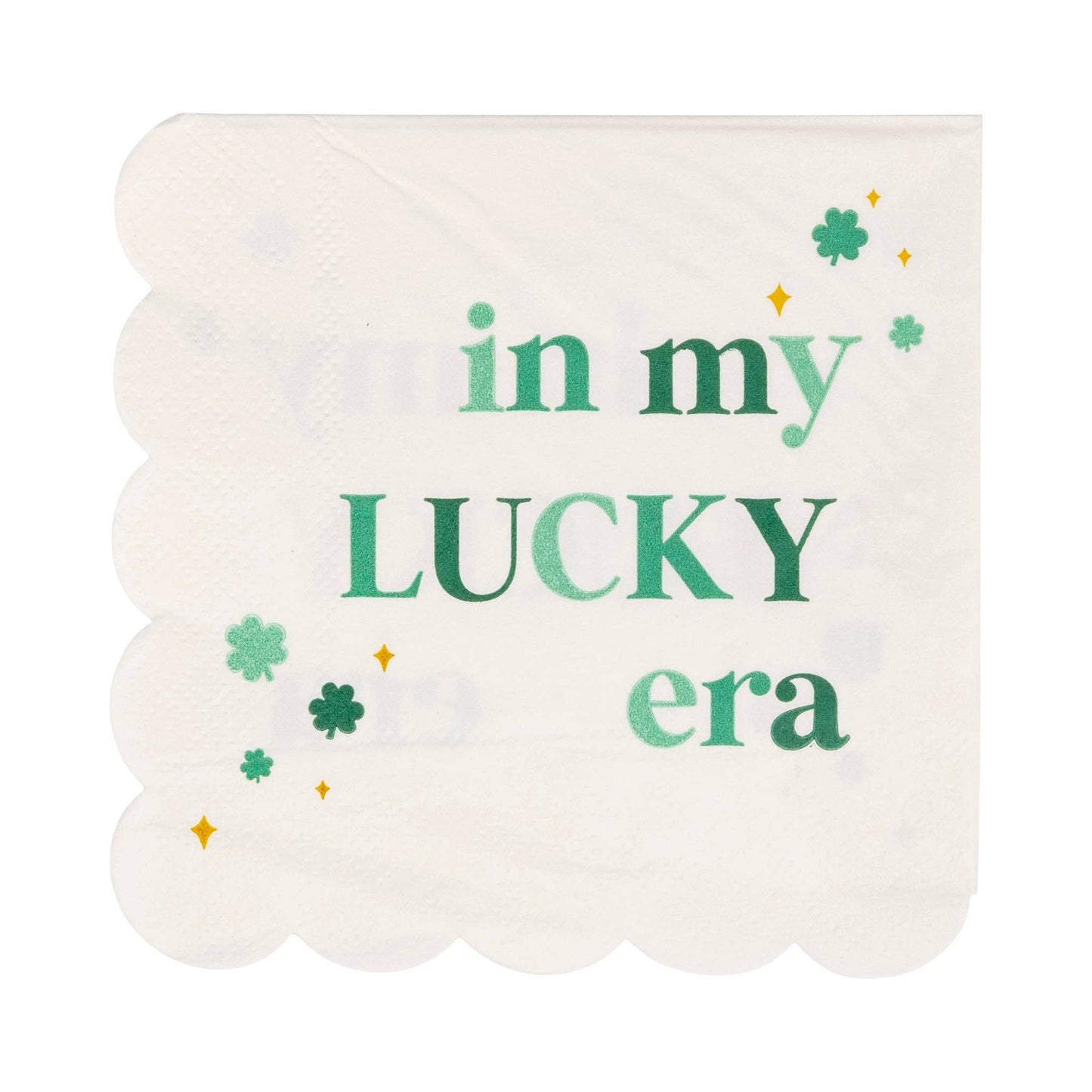 Foil Lucky Era Scallop Cocktail Napkin