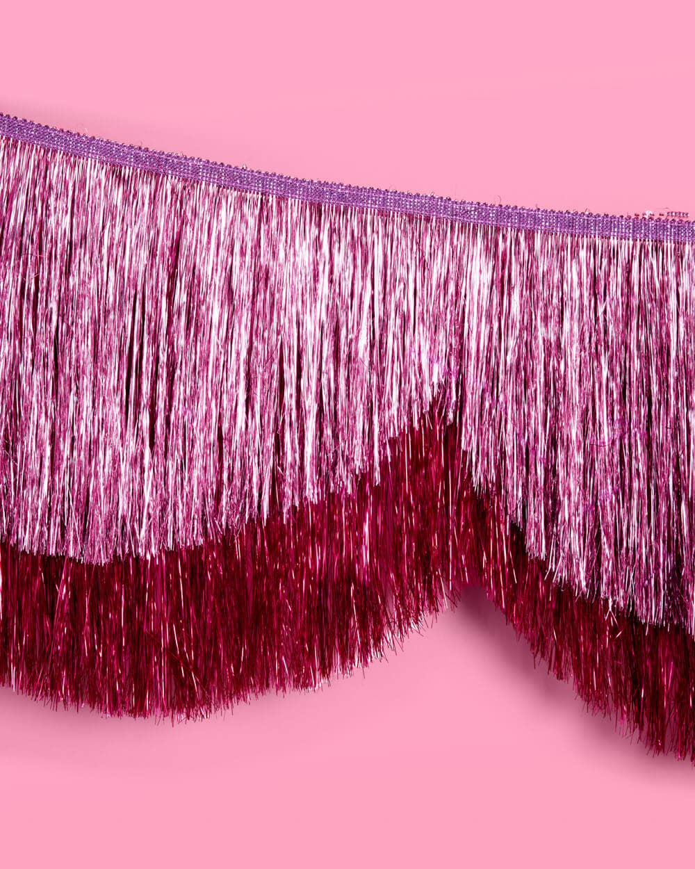 Pink Fringe Scalloped Banner