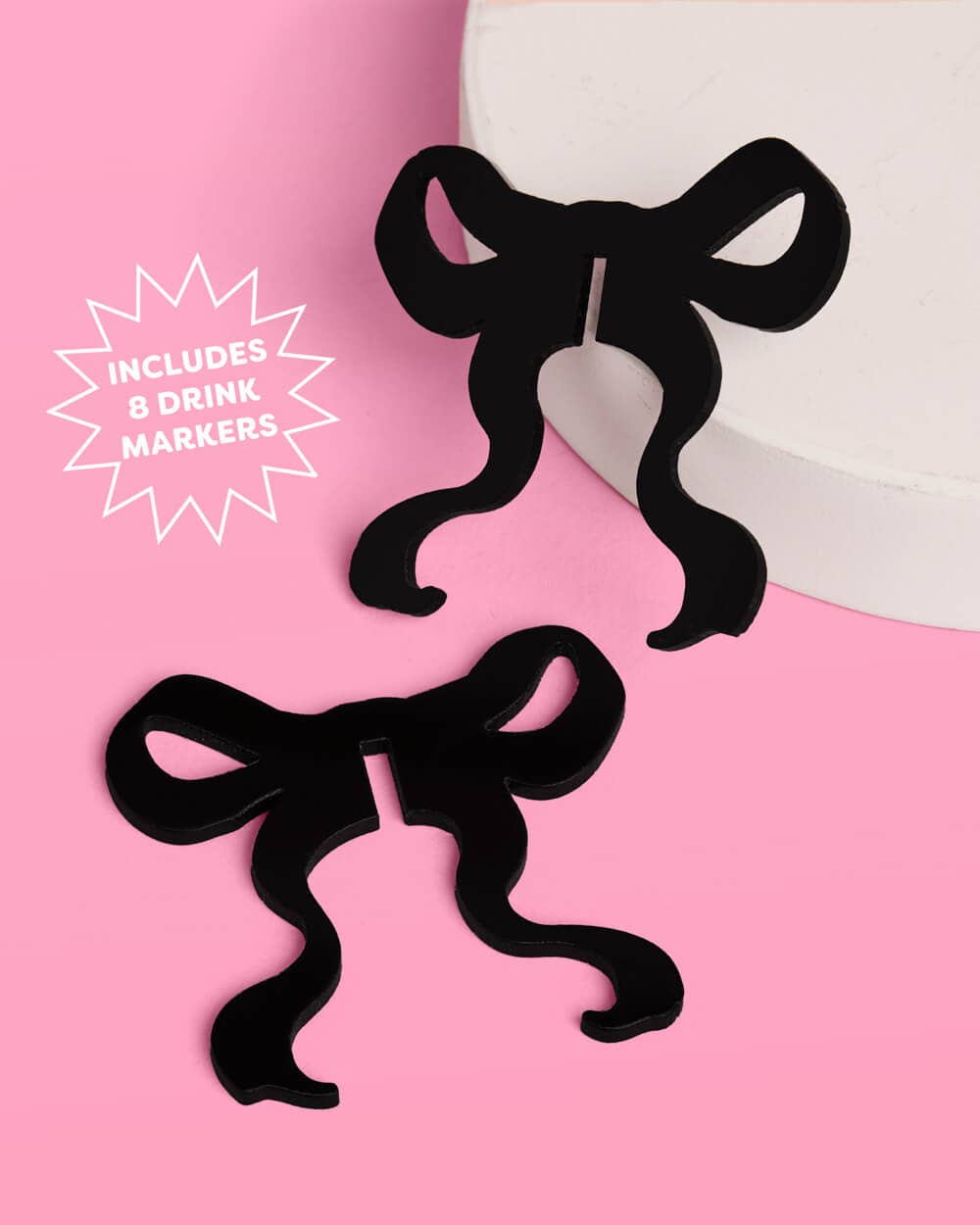 Little Black Bow Drink Markers