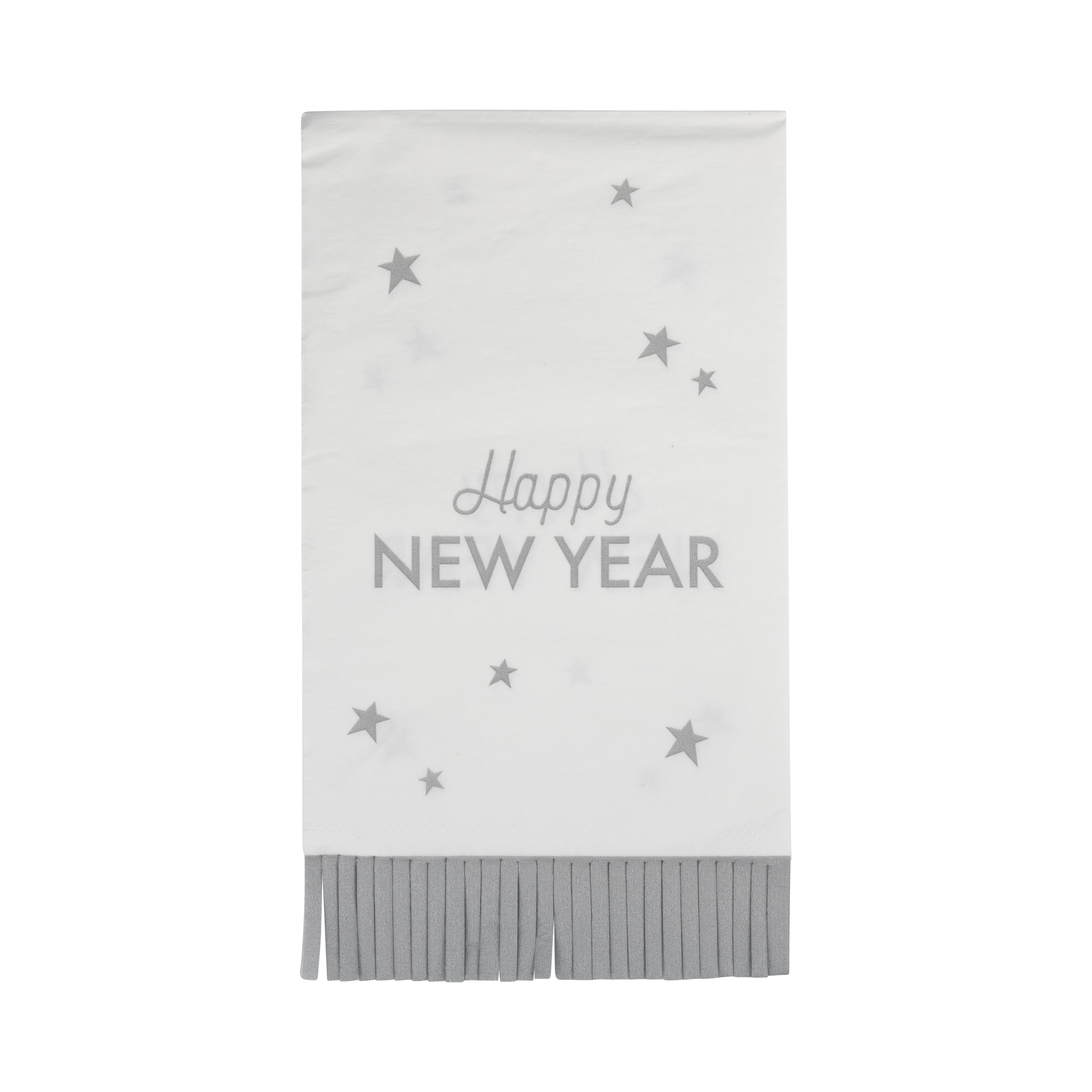 Happy New Year Fringed Dinner Napkin