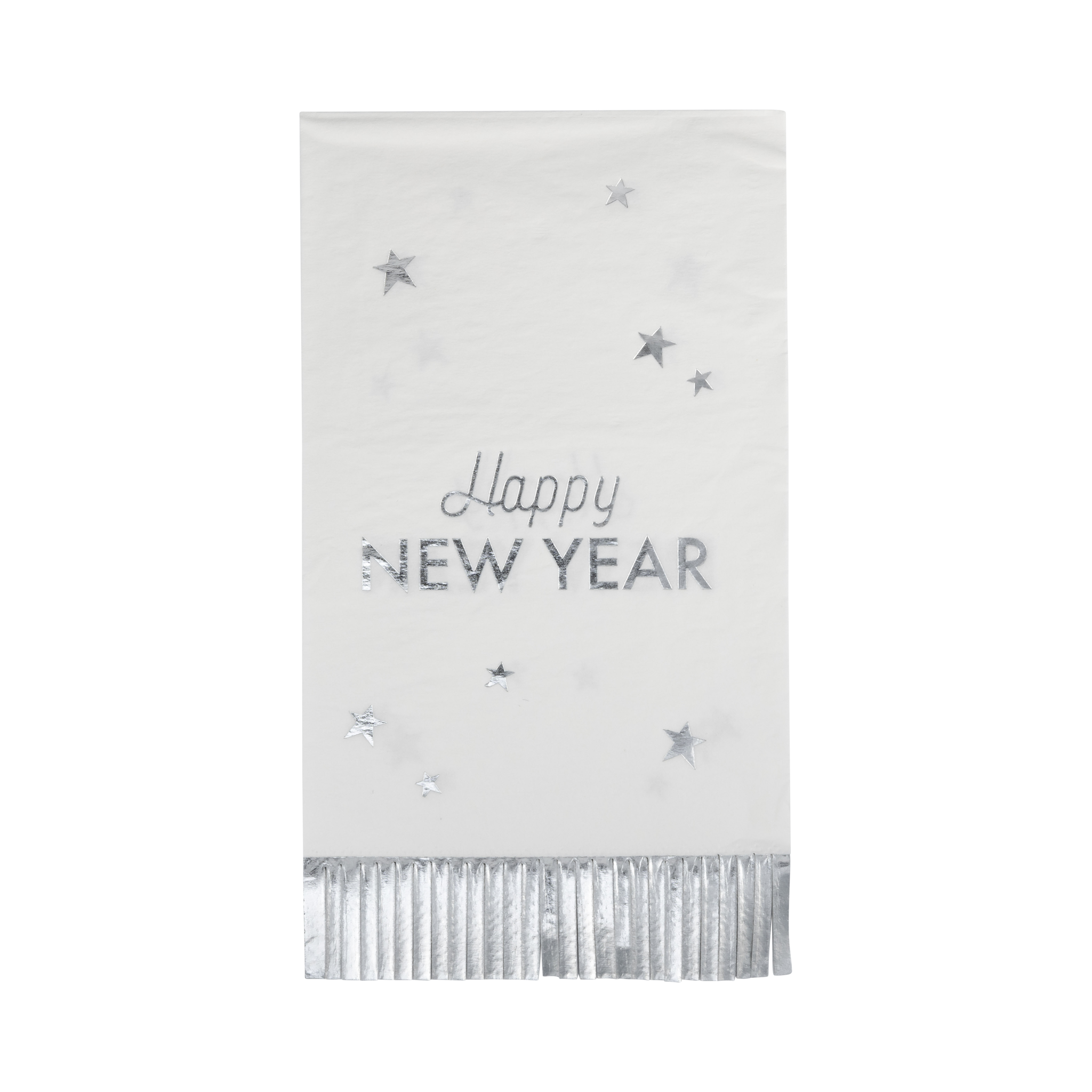 Happy New Year Fringed Dinner Napkin