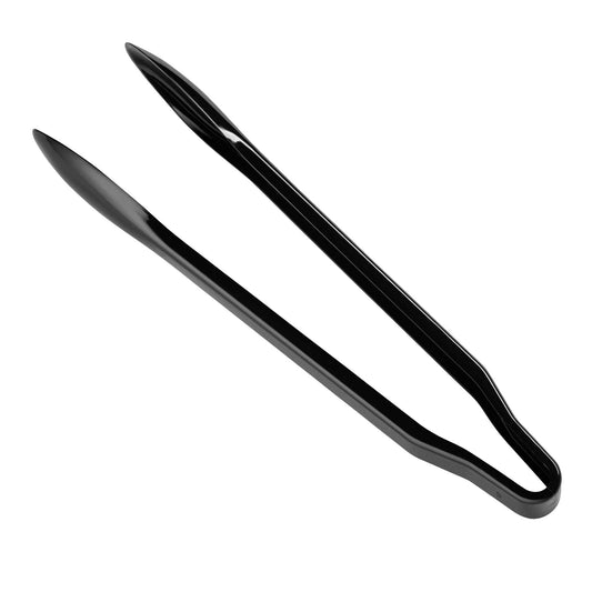 12" Black Disposable Plastic Serving Tong