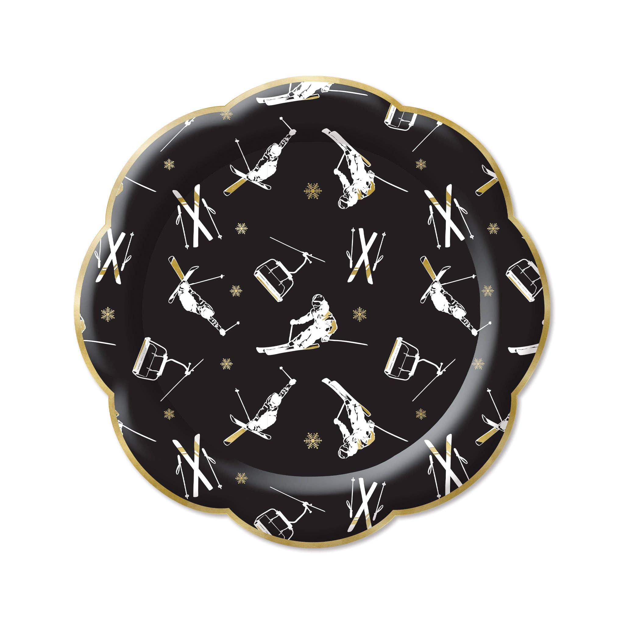 Snow Ski Paper Plate